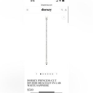 SOLD OUT Dorsey princess cut tennis bracelet